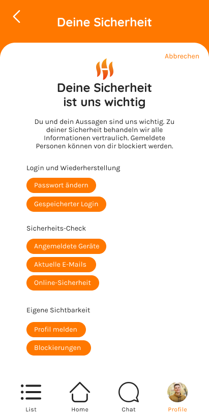 Deine Sicherheit