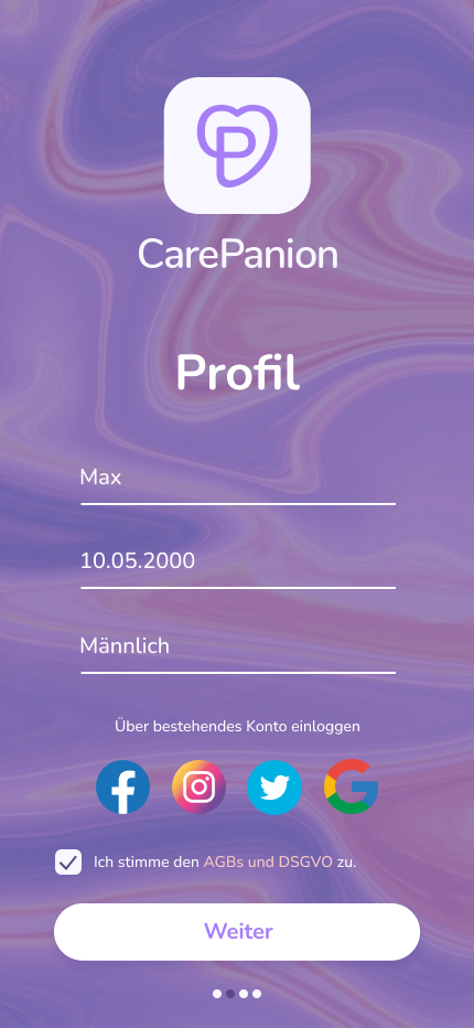 Profil erstellen AGBs